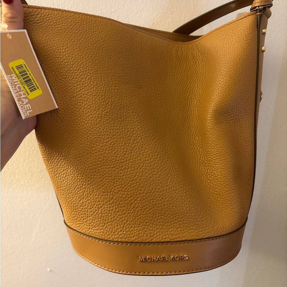 Michael Kors Mustard Leather Shoulder Bag